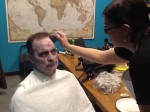 Goodenberger applies Marley's eerie make-up