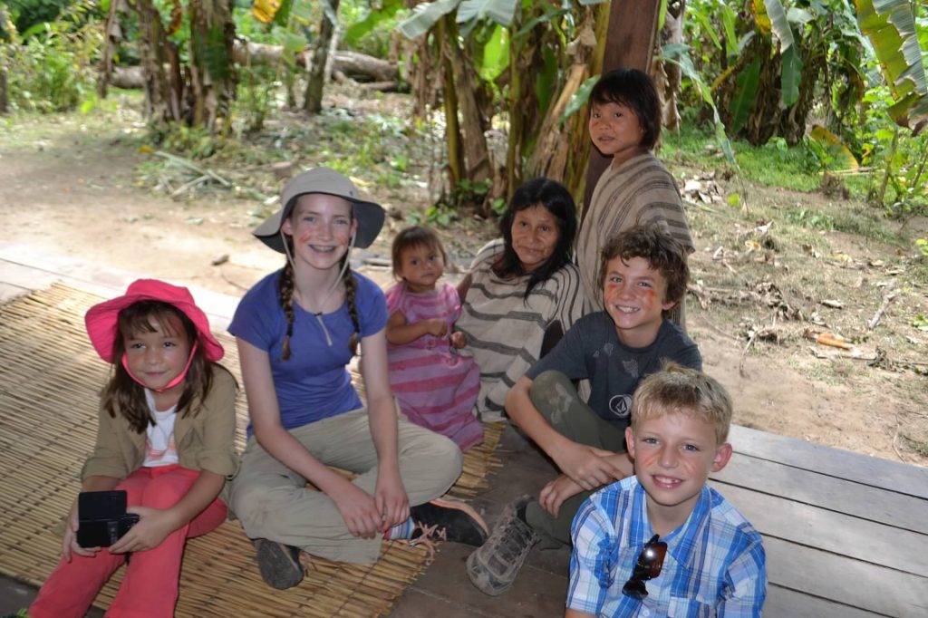 Visiting Machiguenga Tribe, Amazon Rainforest, Peru