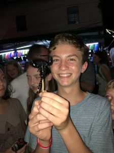 scorpion on a stick, Khao San Road, Bangkok, Thailand