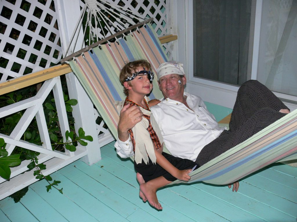 Relaxing with grandparents, Bahamas