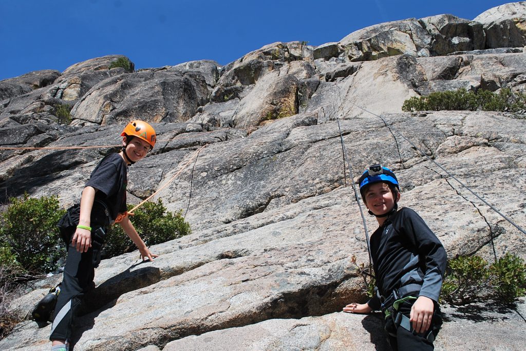 Rock climbing near Lake Tahoe