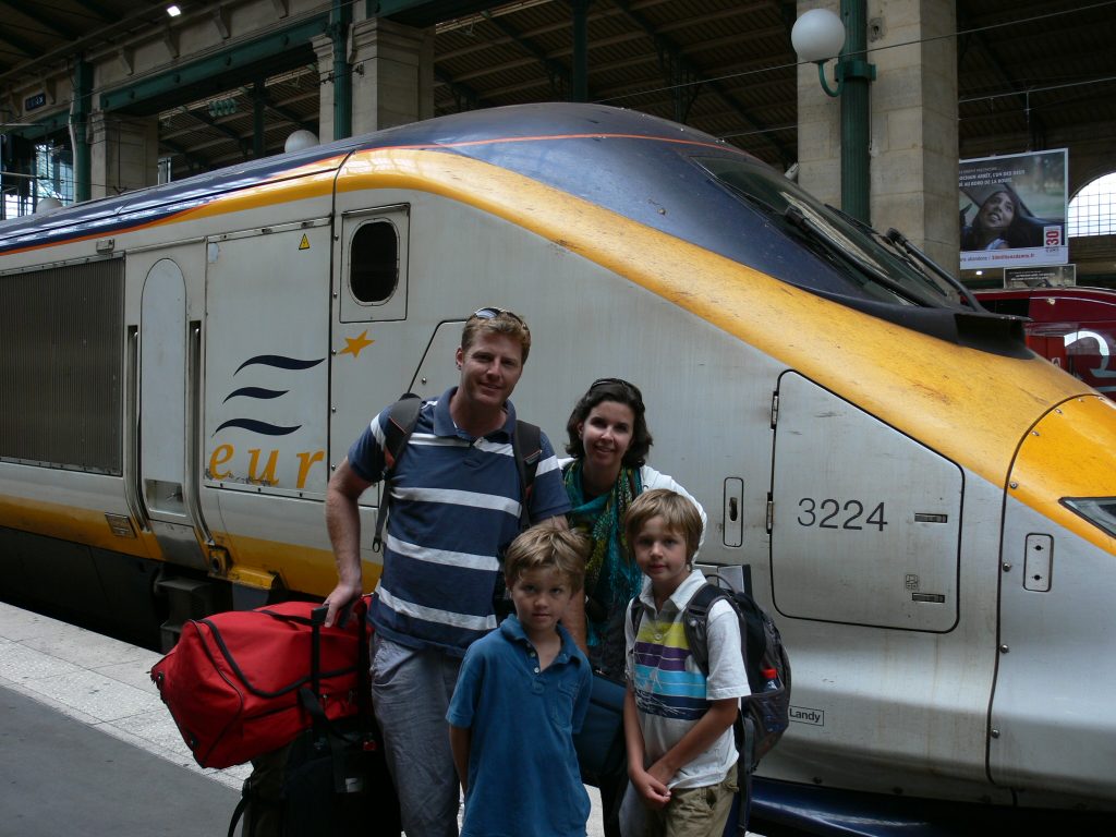Boarding our Paris to Florence overngiht train