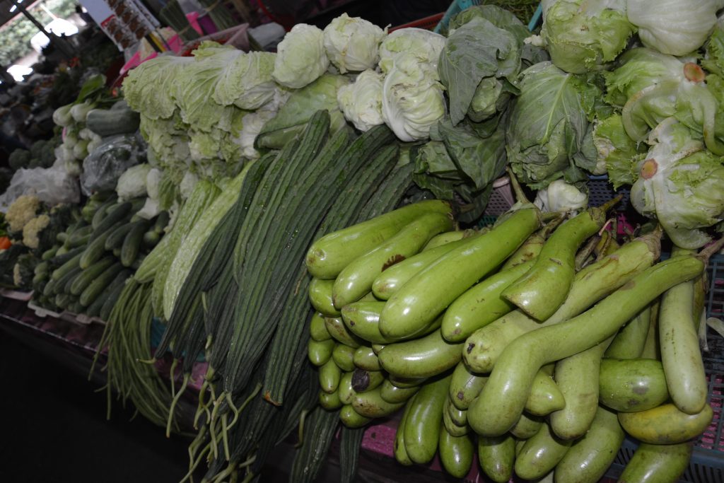 Fresh vegetables in a market in Chiang Mai, Thailand